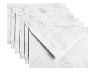 Envelop Papicolor C6 114x162mm Marble grijs Gegomd - 1