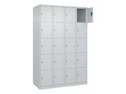 lockerkast,HxBxD 1850x1200x500mm,4x5vakken,vak B 300mm,cil.-slot
