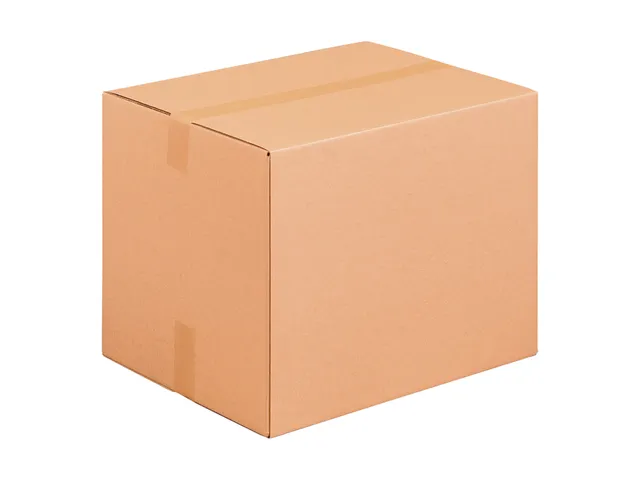 Boîte américaine pliable Simple cannelure B Brun 430x300x300mm 20pcs