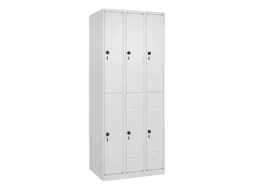 dubbeldekse locker,HxBxD 1850x750x500mm,3x2vak.,vak B 250mm