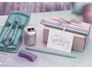 Potlood Faber-Castell Grip sparkle rose metallic - 5