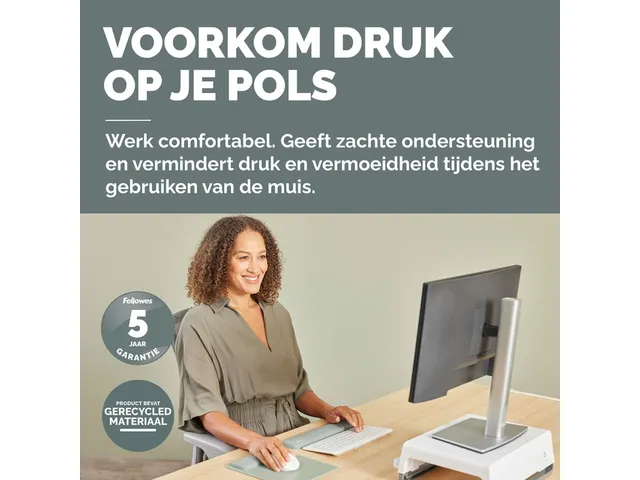 Polssteun Fellowes Breyta compact saliegroen 6x32cm