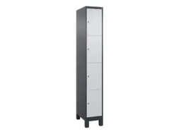 lockerkast,HxBxD 1950x300x500mm,1x4vakken,vak B 300mm,cil.-slot,voeten