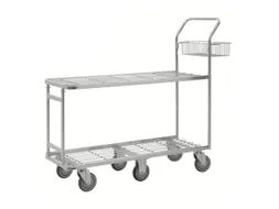 duwbeugelwagen,draagverm. 400kg,laadvl. LxB 1080x415mm,draadgaasplaat