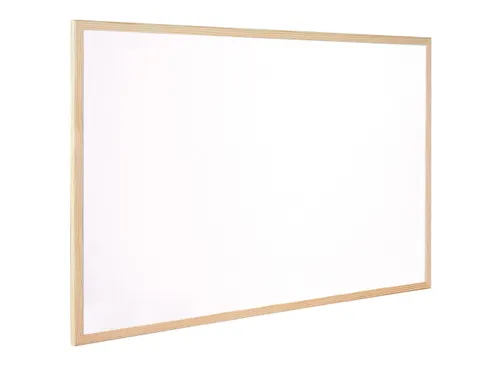 Q-connect Whiteboard houten frame 90x120cm Melamine niet-magnetisch