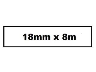 Labeltape Quantore TZE-241 18mm x 8m zwart op wit - 1