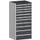 ladekast HxBxD 1600x800x650mm 11laden RAL7035 front RAL7016