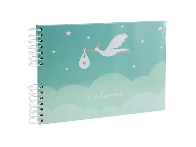 Fotoalb sp 50p.wit 3 2x22cm CIGOGNE blauw