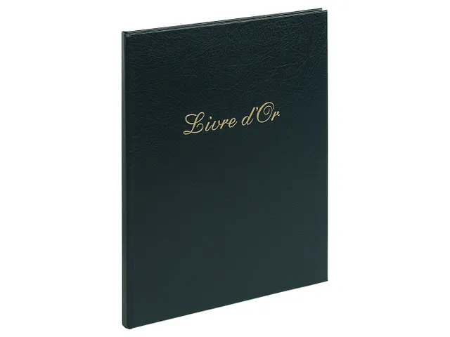 Livre d'or Balacron avec titre 100 pages blanches - 27x22 cm vertical