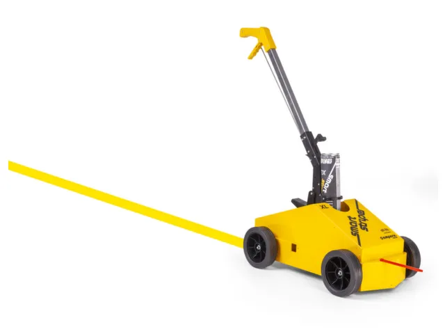 vloermarkeerapparaat,lijn B 30-100mm,m. markeerstok,staal,geel
