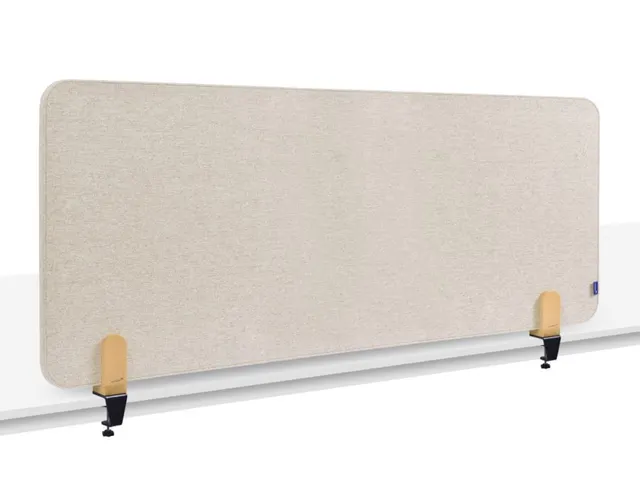 Elements Bureauscherm akoestisch 60x160cm Beige klemmen