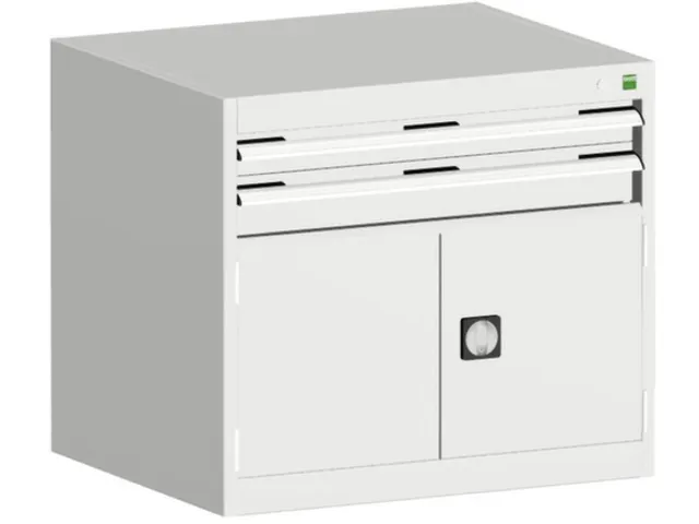 ladekast HxBxD 700x800x525mm 2laden RAL7035 front RAL7035