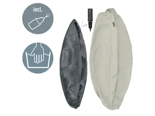 Leitz Ergo actieve zitbal anti-rol met stop-functie 75cm lichtgrijs - 13