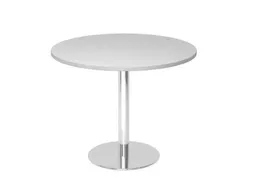 vergadertafel,HxØ 745x1000mm,rond,schotelvoet chroom,ronde buis