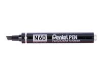 Viltstift Pentel N60 schuin zwart 1.5-5.5mm