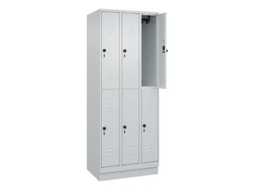 dubbeldekse locker,HxBxD 1950x750x500mm,3x2vak.,vak B 250mm