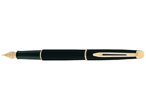 Vulpen Waterman Hemisphere Matt Black Gold GT Fijn Blauwe inkt