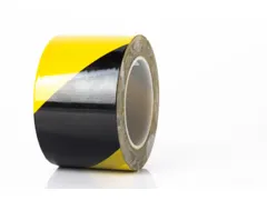 tape,standaardkleur,PVC,geel/zwart,band LxB 30mx75mm