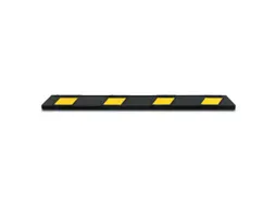parkeerplaatsbegrenzing,B 1800mm,recyclebaar rubber,zwart/geel