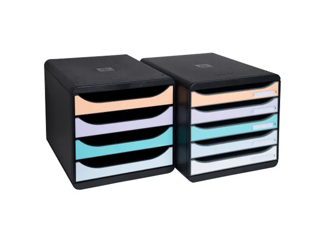 Module de classement Big Box 4 tiroirs Aquarel - Couleurs assorties