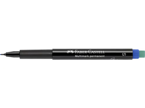 Marker Faber-Castell Multimark permanent S blauw