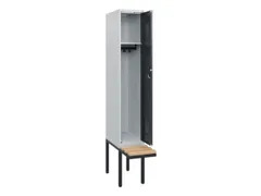 locker met bank,HxBxD 1950x300x815mm,1vak,vak B 300mm,cilinderslot