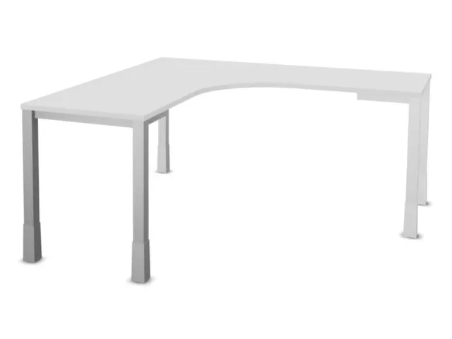 bureau à retour à hauteur réglable,HxlxP 720-840x1600x1600mm,Bl-bla