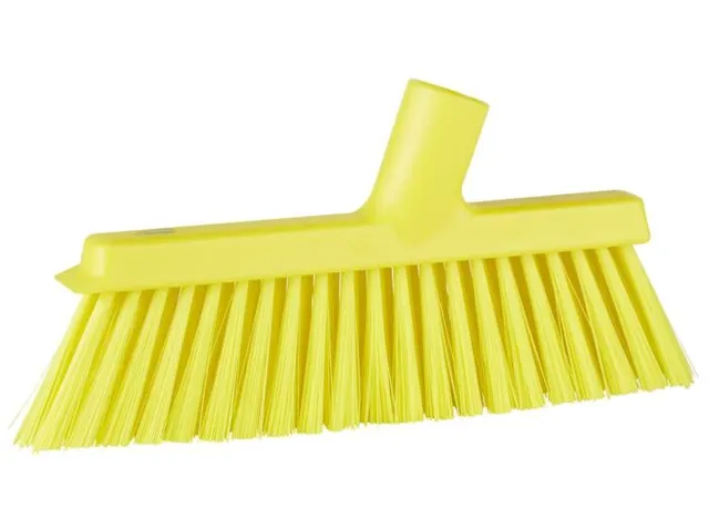 Vikan 31036 stofferbezem met haakse schroefdraad 250mm Geel