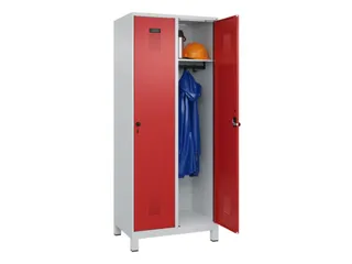 locker,HxBxD 1950x800x500mm,2vak,vak B 400mm,draaigrendel,voeten - 1