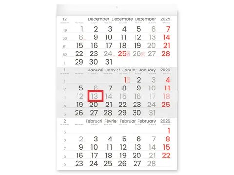 3-Maandkalender 2027 INNI Manager compact-formaat