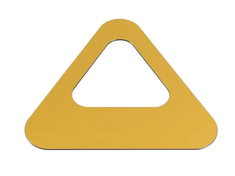 Oplegdeksel,V. Afvalbak 1X60L,Driehoekig,1Opening,Staal,Geel