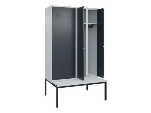 locker voor scheiding van kleding,HxBxD 2120x1200x815mm,4vak