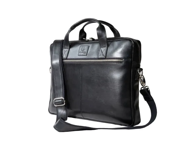 Computertas Exactive zwart leder