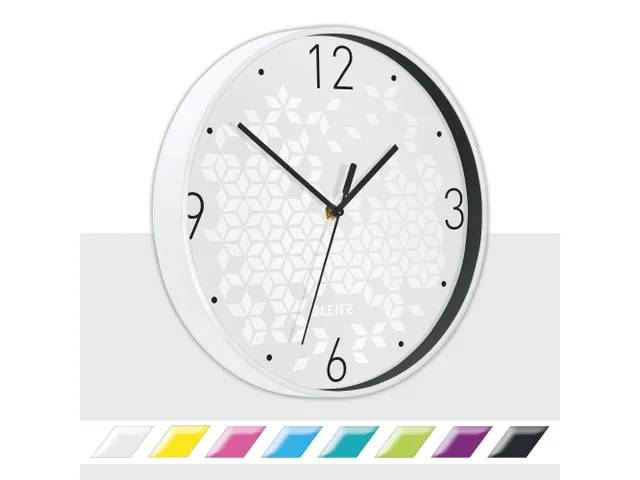 Wandklok Leitz WOW Ø29cm wit cijferaanduiding