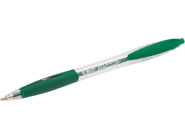 Balpen Bic Atlantis classic grip clic medium groen