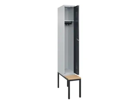 locker met bank,HxBxD 2120x300x815mm,1vak,vak B 300mm,cilinderslot