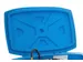 couvercle,p. table de nettoyage,HxlxP 170x1020x770mm,PE,bleu