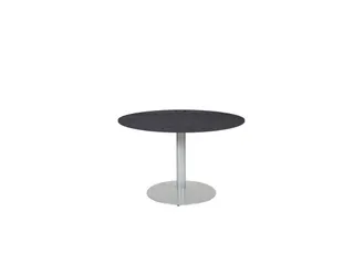Linesto vergadertafel 120cm rond houtprint schaduw 25mm alu - 1