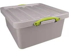 Recycled opbergdoos 31.5 Liter nestbaar grijs