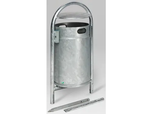 Afvalbak Met Beugel 60 Liter Plaatstaal Verzinkt