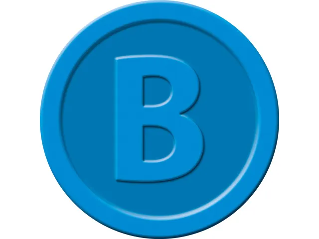 Waardemunten Sigel kunststof 100 stuks 25mm bier blauw