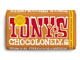 Chocolade Tony Chocolonely melk karamel zeezout reep 90 gram - 3