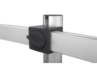Monitorarm voor 2 schermen bureaubevestiging met klem Zilver - 6
