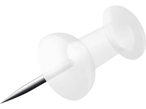 Pushpins Alco doosje a 40 stuks transparant