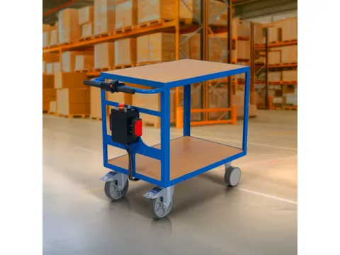 Chariot à plateaux électrique,force 500kg,2xpanneau de bois