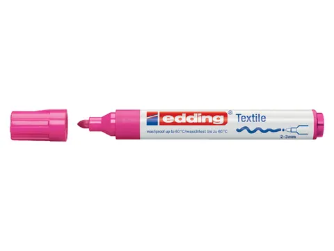 Viltstift edding 4500 textiel rond roze 2-3mm