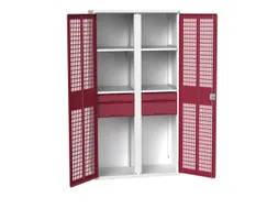 universele kast,HxBxD 2000x1050x550mm,4xStalen bodem,4lade(n)