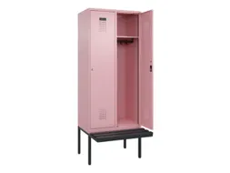 locker met bank,HxBxD 2120x800x815mm,2vak,vak B 400mm,cilinderslot