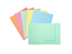 50 Dossiermappen Met 2 Kleppen Super 250 24x32cm Assorti