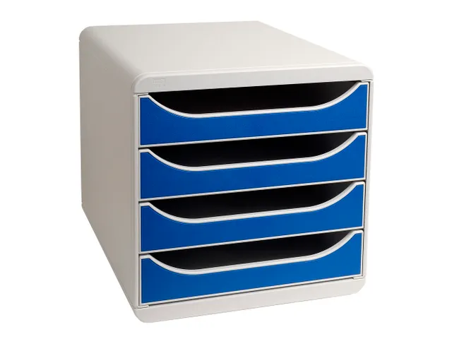 Big-box Classic Ladenblok 4 Laden A4+ Grijs Donker Blauw